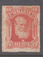 Brazil 1878 Emperor Pedro - 10r Vermilion Roulette No 4 - Oblitérés