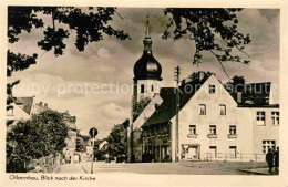 Olbernhau Erzgebirge Blick Nach Der Kirche Handabzug - Olbernhau