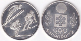 Allemagne Médaille Jeux Olympiques Sapporo 1972, Ski, En Argent 999‰ - Other & Unclassified