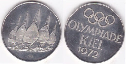Allemagne Médaille Jeux Olympiques 1972, Régate, Voiliers  En Argent 999‰ - Other & Unclassified