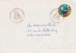 Motive Sport Fußball Fußball-Weltmeisterschaft 1998  Frankreich Brief Mit Sonderstempel St Etienne 1998 Hahn - 1998 – Frankrijk
