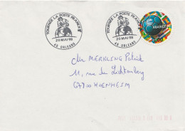 Motive Sport Fußball Fußball-Weltmeisterschaft 1998  Frankreich Brief Mit Sonderstempel Orleans 1998 Hahn - 1998 – Frankrijk