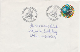 Motive Sport Fußball Fußball-Weltmeisterschaft 1998  Frankreich Brief Mit Sonderstempel Clermont Ferrand 1998 Hahn - 1998 – Frankrijk