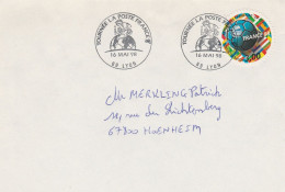 Motive Sport Fußball Fußball-Weltmeisterschaft 1998  Frankreich Brief Mit Sonderstempel Lyon 1998 Hahn - 1998 – Frankrijk