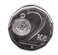 REPUBLIQUE TCHEQUE PIECE NEUVE  DE 2 KORUN 2009 ACIER  PLAQUE NICKEL REF KM 9 - Tsjechië
