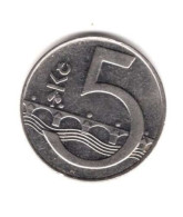 REPUBLIQUE TCHEQUE PIECE NEUVE  DE 5 KORUN 1993 ACIER PLQUE NICKEL REF KM 8 - Tsjechië