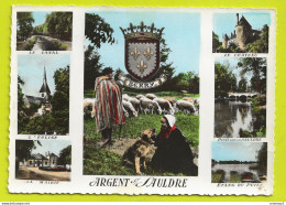 18 ARGENT Sur SAULDRE En 7 Vues N°3724 Berger Moutons Chien Avec Blason Du Berry De R . Louis De 1966 VOIR DOS - Argent-sur-Sauldre