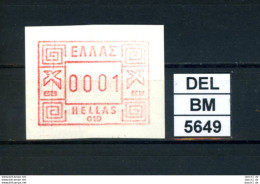 DEL-BM5649, Griechenland, ATM, 1984, Xx, M10 010,, Athen-Larissa Line Railway Station - Automatenmarken [ATM]