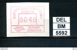 DEL-BM5592, Griechenland, ATM, 1988, Xx, M16, Ioannina '88 - Automatenmarken [ATM]