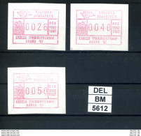 DEL-BM5612, Griechenland, ATM, 1987, Xx, M15, Set, Athen '87 - Automatenmarken [ATM]