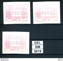 DEL-BM5619, Griechenland, ATM, 1987, Xx, M15, Set, Athen '87 - Automatenmarken [ATM]