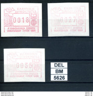 DEL-BM5626, Griechenland, ATM, 1986, Xx, M12, Set, Philatelic Literature - Automatenmarken [ATM]