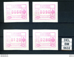 DEL-BM5632, Griechenland, ATM, 1991, Xx, M30, Set Philotec '91 - Automatenmarken [ATM]
