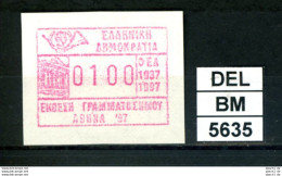DEL-BM5635, Griechenland, ATM, 1997, Xx, M35, Athen '97 - Automatenmarken [ATM]