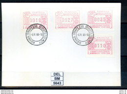 DEL-BM5643, Griechenland, ATM, 1986, FDC, M12, Set + EM, Philatelic Literature - Automatenmarken [ATM]