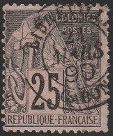 Colonies Générales N°54 A Dubois 25c Noir Obl Càd GABON LIBREVILLE - Alphée Dubois