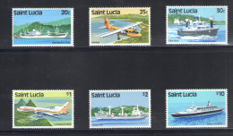 1984 ST. Lucia - Mezzi Di Trasporto - Serie Di 6 Valori - Yvert Tellier N . 634-39 Filigrana A - MNH** - Polar Ships & Icebreakers