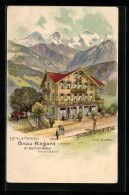 Lithographie St. Beatenberg, Hotel Und Pension Beau-Regard - Beatenberg