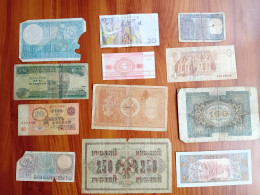 Lot World Banknotes  12 Pcs. 1898-... Paper Money LOW Grade - Collections & Lots