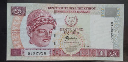 Cyprus  5 Lira. 2003 . . Pick 61.  Unc - Cyprus