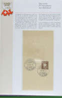 Switzerland 1955, Special Sonderstempel Das Letzte PTT-Streifband Mit Wertdruck, Conference A Quatre Geneve - Briefe U. Dokumente