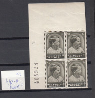 Belgie - Belgique: 442-V ** MNH  (zie  Scan) Roest Op Gom - 1931-1960