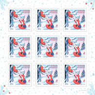 Russia - 2024 - Happy New Year - Fox With A Letter - Mint Self-adhesive Stamp SHEET - Ungebraucht