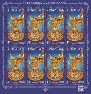 Russia - 2024 - Museum Treasures - State Hermitage Museum - Mint Miniature Stamp SHEET - Ungebraucht