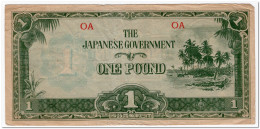 OCEANIA, JAPANESE OCCUPATION,1 POUND,1942,P.4,F-VF - Autres - Océanie