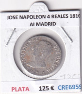 CRE6959 MONEDA ESPAÑA JOSE NAPOLEON 4 REALES 1810 AI MADRID PLATA - Autres & Non Classés