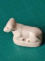 Fève / Fèves Santon Crêche Blanc Et Or * Vache (T 3391) - Santons