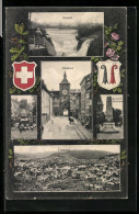AK Liestal, Obertor, Bauern-Denkmal, Herwegh-Denkmal Und Kessel - Liestal