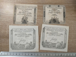4 BILLETS ASSIGNAT FRANCE FG#62243 - Assignats