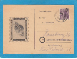 POSTKARTE MIT BEZIRKSHANDSTEMPEL " 3 BERLIN 113 " NACH HAMBURG - Covers & Documents