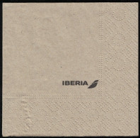 Espagne Serviette En Papier Paper Napkin Iberia Compagnie Aviation - Serviettes Publicitaires