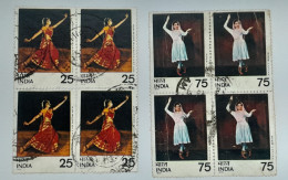 India Used Blocks 1975, Dnaces Series, Dance, Culture, Costume - Blocks & Sheetlets