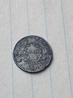 QUART DE FRANCS  BONAPARTE 1ER  CONSUL  AN 12   A (1803 -1804)    POIDS 1;24GR  ARGENT 900% TB + - 1/4 Franc
