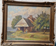 Huile Sur Toile "environs VANNES ARRADON  Guimet 1928 - Oils