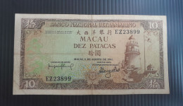 0 PATACAS 1981 MACAU.P-59b2(rare Signature) - Macau