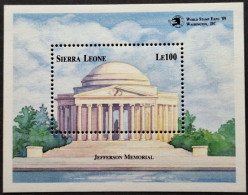 SIERRA LEONE / YT BF 113 / HISTOIRE - MEMORIAL JEFFERSON - WASHINGTON 89 / NEUF ** / MNH - Monuments