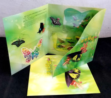 Taiwan Butterflies 2011 Insect Flower Butterfly Moth Insects Flowers (folder Set) MNH *odd Shape *unusual - Neufs
