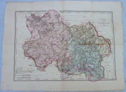 Carte Du Bourbonnois (Bourbonnais) De 1815 COULEUR- Document Exceptionnel - Geographical Maps