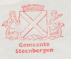 Meter Cover Netherlands 1971 Mermaid - Mirror - Comb - Municipal Coat Of Arms Steenbergen - Mythology