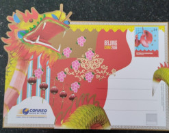 ARGENTINA - AÑO 2008 - Entero Postal Oficial Correo Argentino 2008 Beijing - Ongebruikt