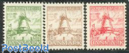 Denmark 1937 Dybbol Windmill 3v, Mint NH, Various - Mills (Wind & Water) - Nuovi