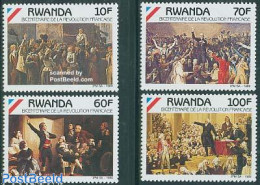 Rwanda 1990 French Revolution 4v, Mint NH, History - History - Art - Paintings - Autres & Non Classés