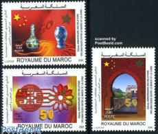 Morocco 2008 Diplomatic Relations With China 3v, Mint NH, Art - Ceramics - Porcelain