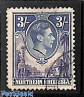Rhodesia, North 1938 3Sh, Stamp Out Of Set, Used Or CTO, Nature - Elephants - Giraffe - Rhodésie Du Nord (...-1963)