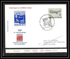 41710 Luposta Berlin 1971 Vienne Wien Autriche Austria Aviation PA Poste Aérienne Airmail Lettre Cover - Autres & Non Classés