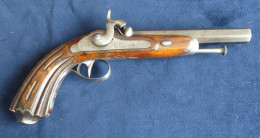 Beau Pistolet De Voyage A Percussion De Production Liégeoise Vers 1830 - Decorative Weapons